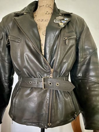 Töff Motorrad Biker Damen Lederjacke Marke Held Gr. 40