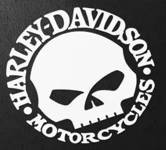 Sticker: Harley-Davidson Skull, Autocollant J195 – Nuovo e nell'imballaggio originale da Allens venduto da MADE.IN.ROCK.N.ROLL 2