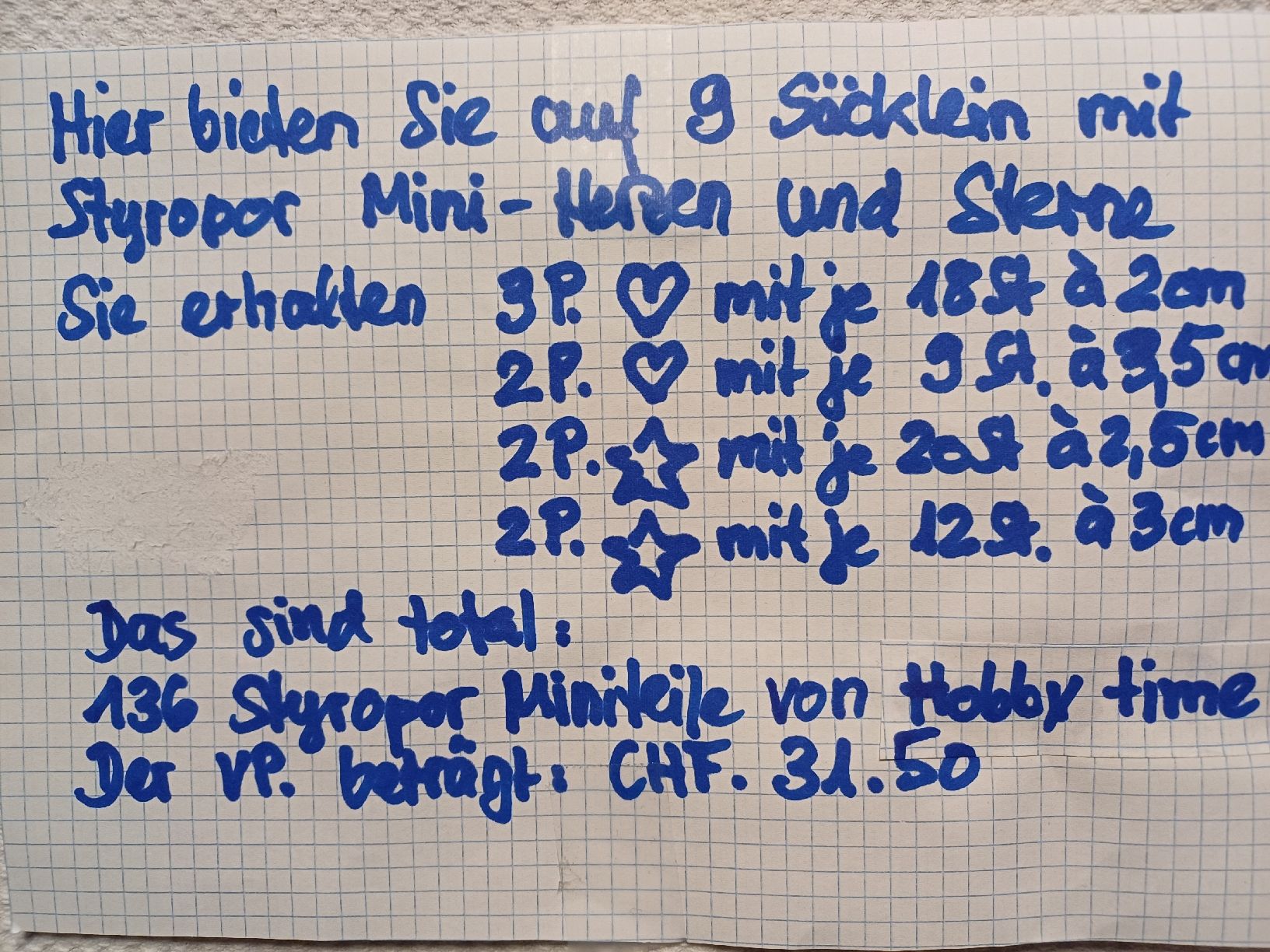 Kit bricolage: 9 Säcklein mit Mini Herzen und Sterne – Nuovo e nell'imballaggio originale da Gächliwil venduto da lesidees 7