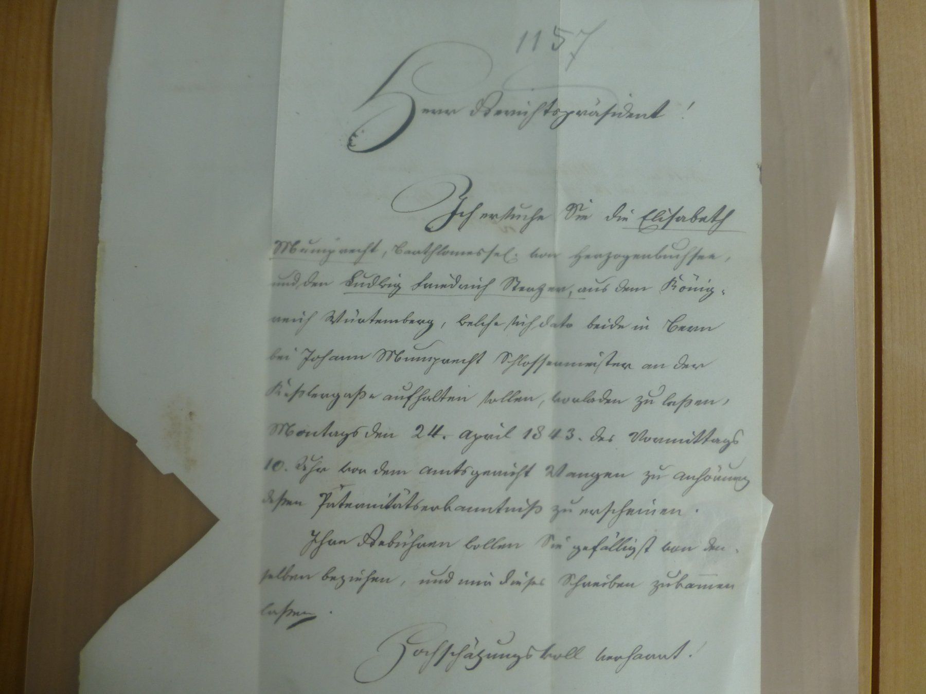 Documenti: Wangen/ Herzogenbuchsee 12.April 1843 – Usato da Bettlach venduto da 1saurer 5