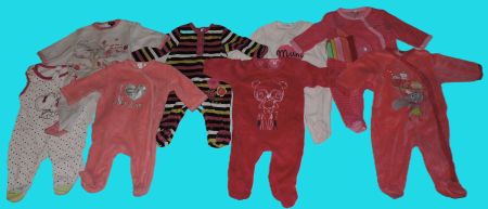 💞 8X  Pyjama en velours 💞 Gr: 62/68
