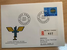 OCTI Ersttagsbrief 1967 Eisenbahnverkehr FDC Schweiz
