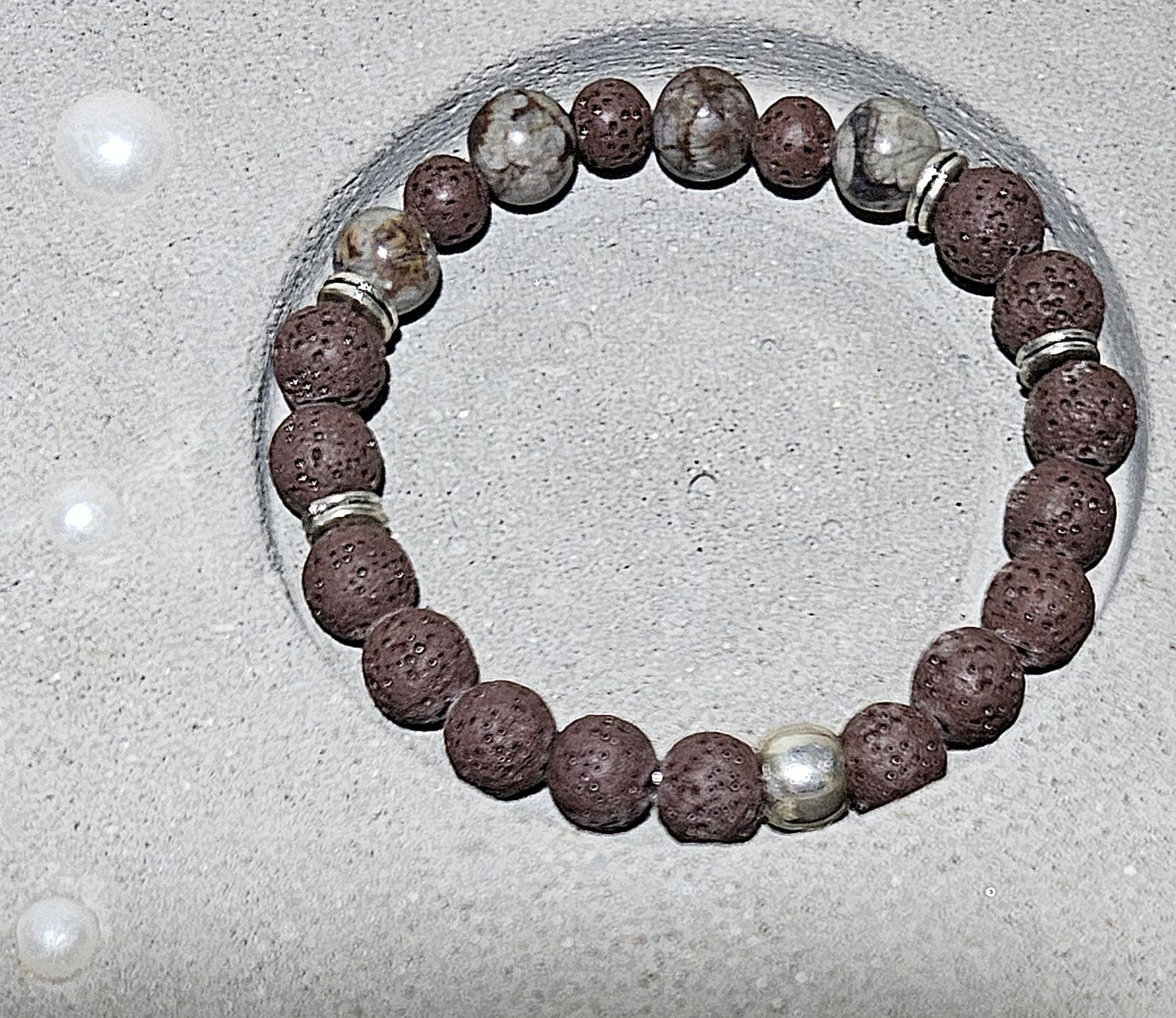 Bracciali & Braccialetti: braune Lavastein-Mix Armk. - Spendenaktion – Nuovo (secondo la descrizione) da Unterkulm venduto da Nachtigall 4