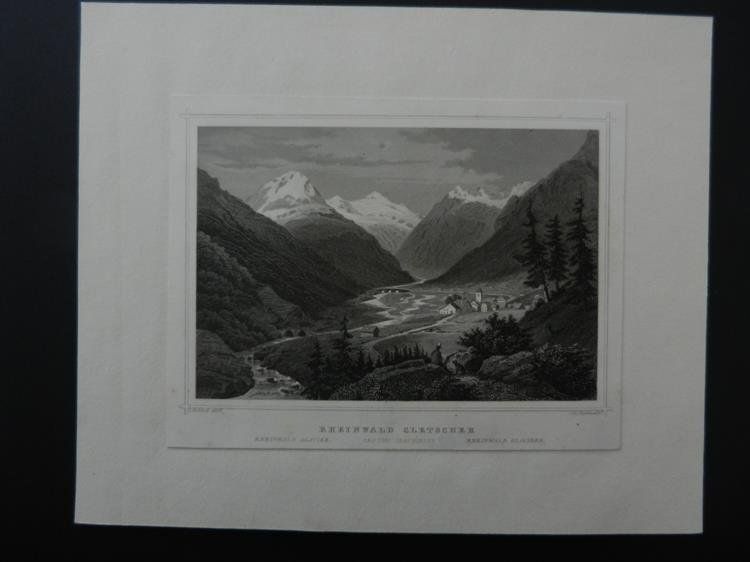 Incisioni: Rheinwaldgletscher Graubünden – Usato da Risch venduto da Antikfee