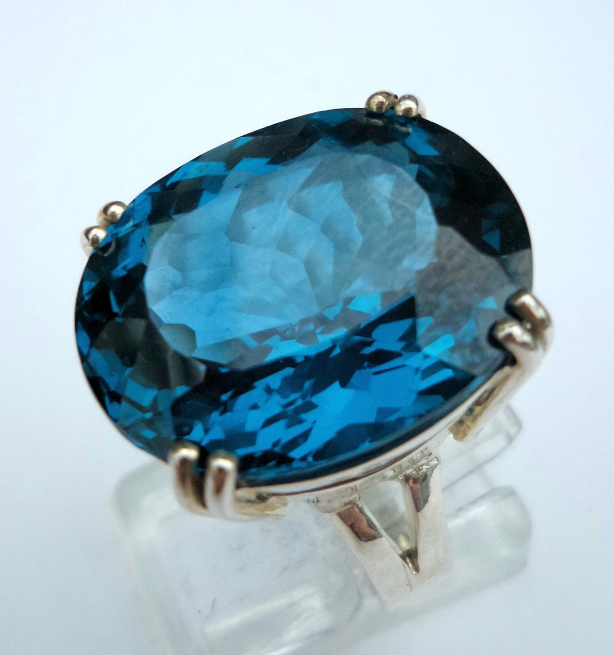 Anelli: Blau Topas Fingerring – Nuovo (secondo la descrizione) da Zürich venduto da Benedikt21 9