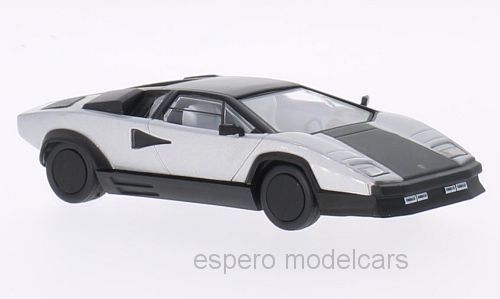 Lamborghini Modellini d'auto: Lamborghini Countach Evoluzione 1987 silber / matt-schwarz – Nuovo e nell'imballaggio originale da Gerlafingen venduto da espero88