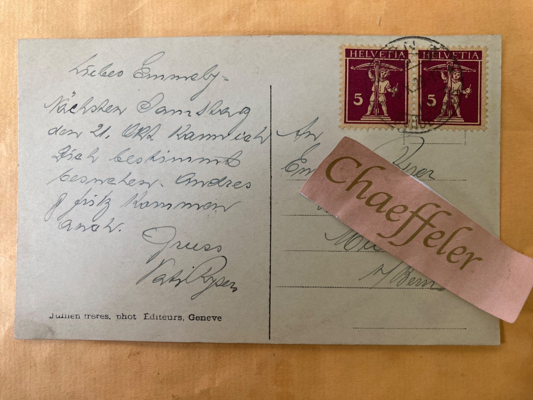 Cartoline postali: 1928 Clarens - Ile des Mouettes – Usato da Zürich venduto da Chaeffeler 1
