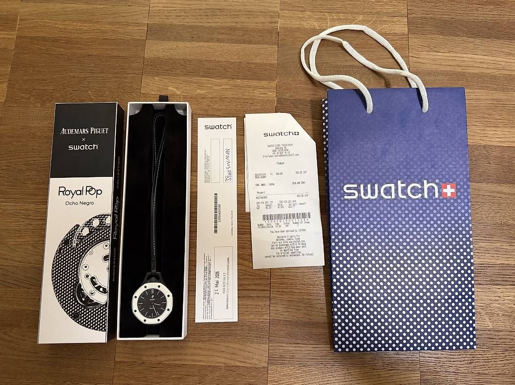 Orologi: Swatch X AP Royal Pop Ocho Negro – Usato da Bern venduto da seb_sx9p