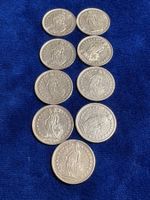 9 x 1.- Fr. alle Silber 835. je 5 gr. also Total 45 gr.