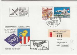 105 - 38 - Züriland 1990 Mit Ju52 befördert
