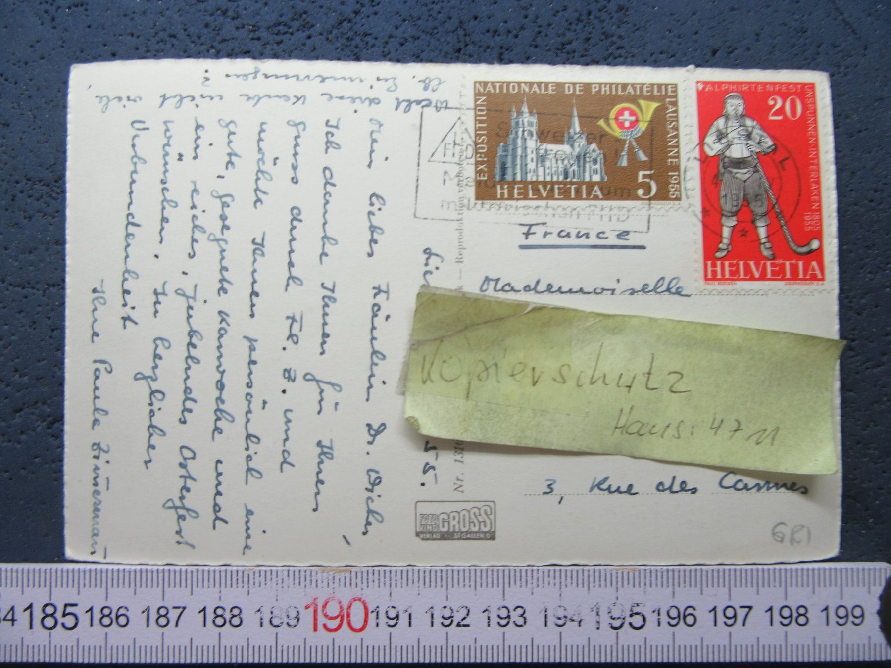 Cartoline postali: ST.JOHANNES  STIFT ZIZERS GR AK 1955 – Usato da Ettingen venduto da Hausi4711 1