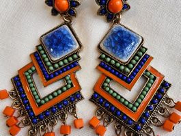 Vintage Boho Ohrhänger, schick und bunt