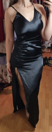 Boohoo Satin Maxikleid Gr. 36/38