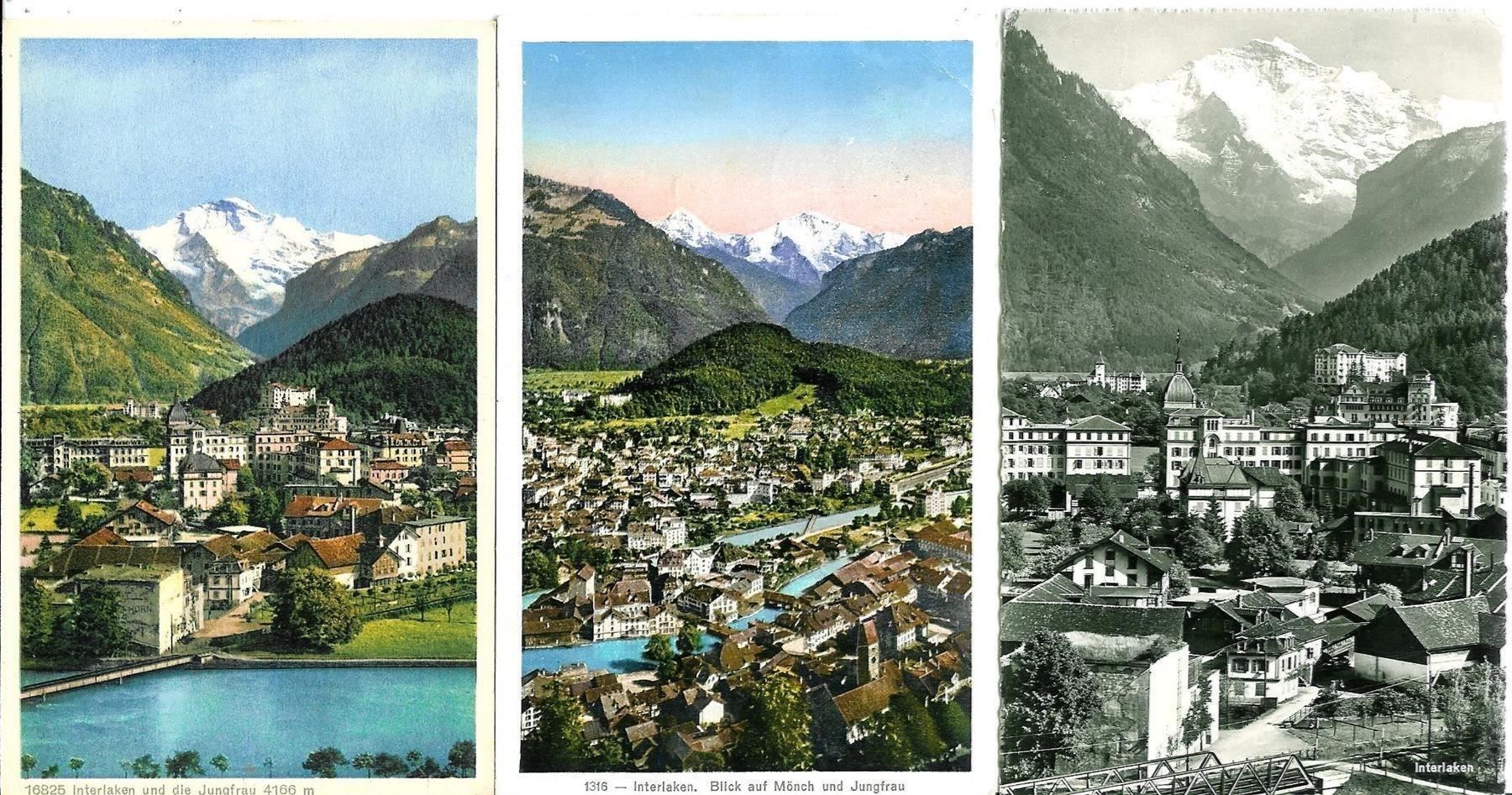 Ansichtskarten: Interlaken BE 6 AK H-Format ab 1939 alle sehr gut erhalten – Neu (gemäss Beschreibung) aus Ennetmoos von Ambuman