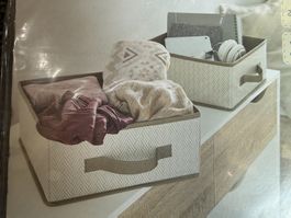 Ordnungsboxen, textil, 28x28x13cm, Inhalt 2 Stk, Fabrikneu