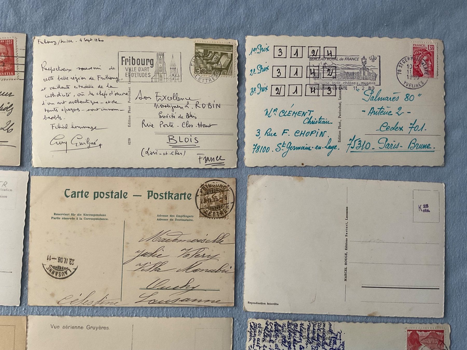 Cartoline postali: 16 AK Kanton Freiburg – Usato da Zürich venduto da tol_b7c7 7