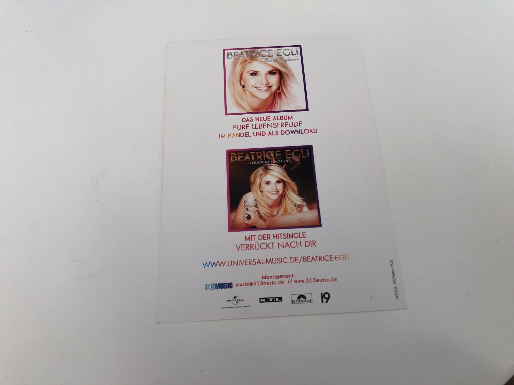 Autografi: Autogrammkarte BEATEICE EGLI – Usato da Lufingen venduto da Rac0 1
