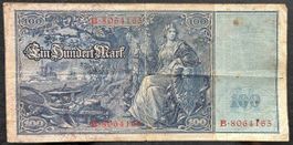 Alte 100 Mark Reichsbanknote, 21. April 1910, Rarität!