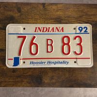 🇺🇸 1992 Vintage Autoschild, Indiana 76B83