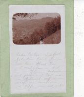Photokarte Landschaft Frau irgendwo 1912