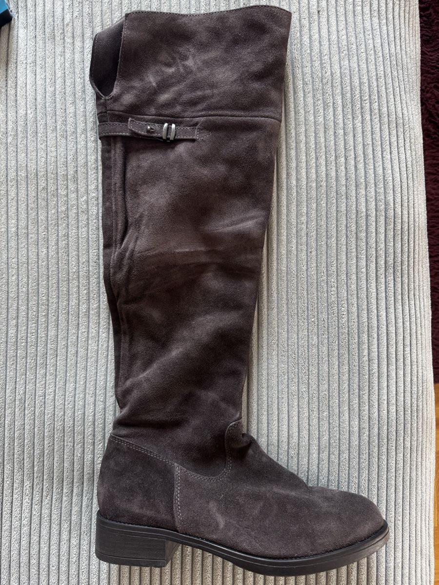 Tamaris Scarpe da donna: Tamaris Stiefel Damen Wildleder Grau – Nuovo (secondo la descrizione) da Winterthur venduto da Deskom