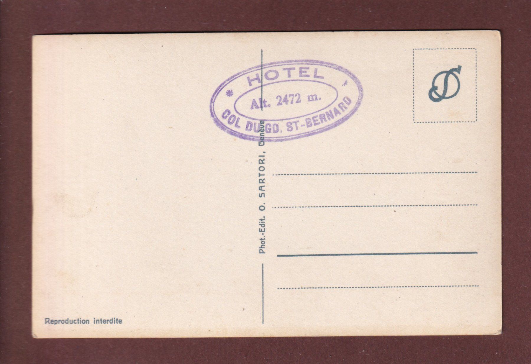 Cartoline postali: Statue et Hospice du GRAND-SAINT-BERNARD – Usato da Pully venduto da nicecards 1