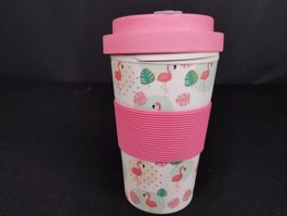 ALE-Hop Trinkbecher mit Flamingomotiv pink