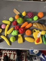 Spielzeug Obst und Gemüse Set mit Messer und Brett