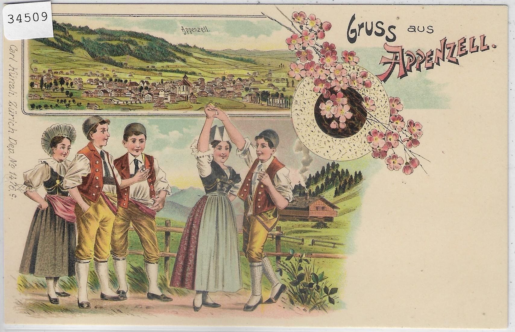Cartes postales: Gruss aus Appenzell - Litho – D'occasion à Ettingen par Kartenplanet