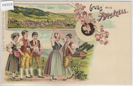 Gruss aus Appenzell - Litho
