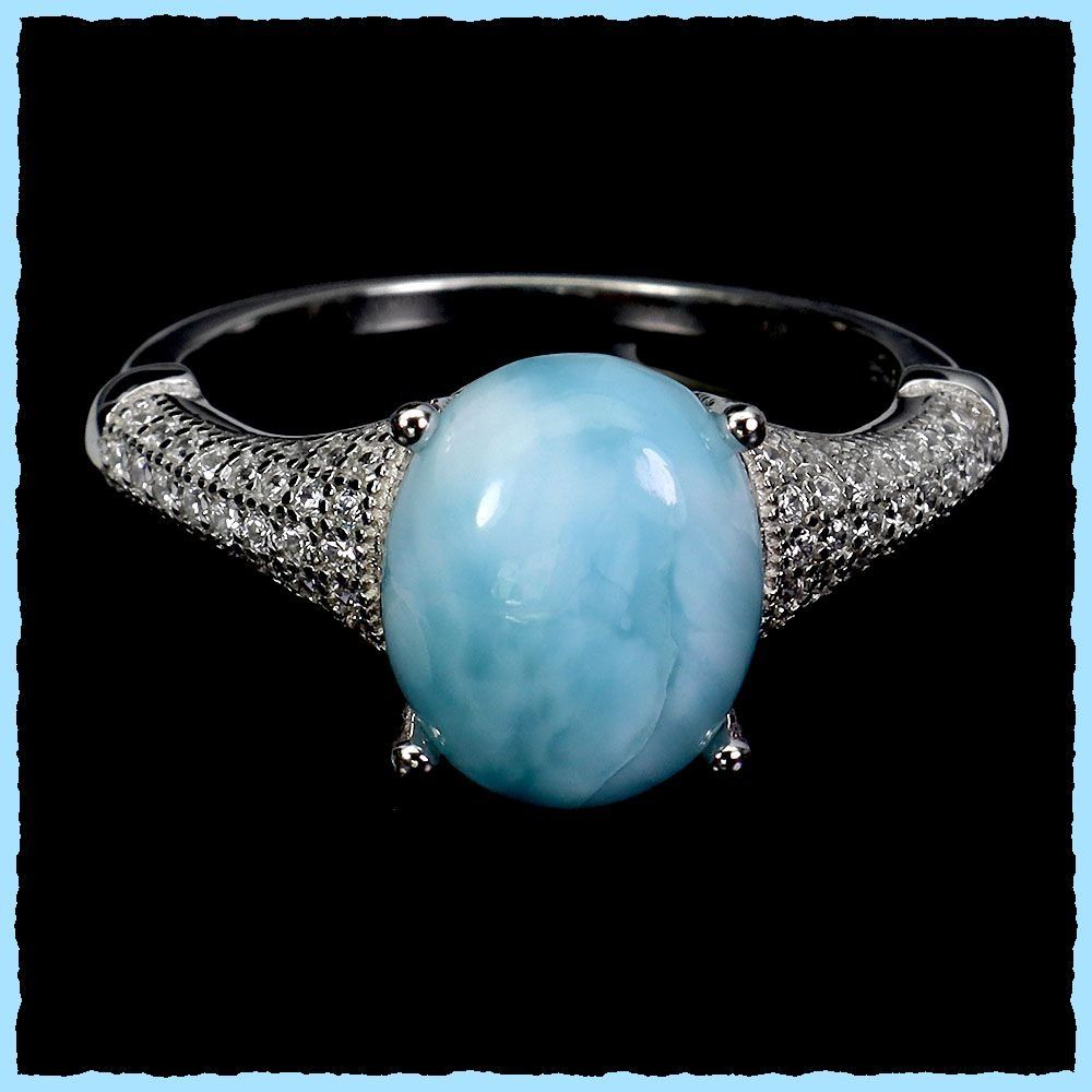 Anelli: Larimar Ringe 925 Silber – Nuovo e nell'imballaggio originale da Oberglatt ZH venduto da Goldfee1 1
