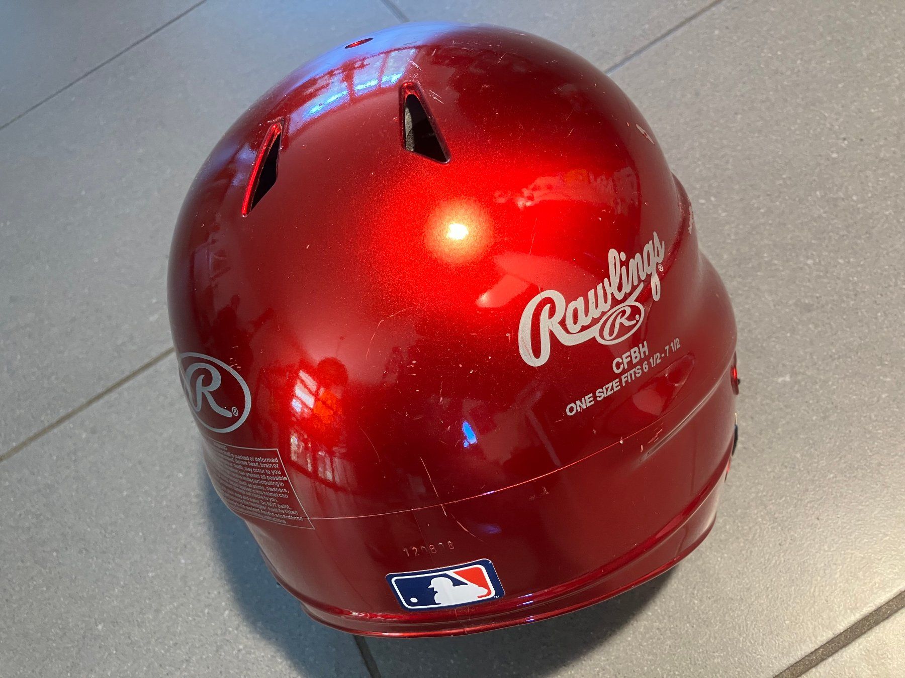 Caschi: Rawlings Baseballhelm Rot, One Size fits 6.5 bis 7.5 – Usato da Winznau venduto da gugi2009 6