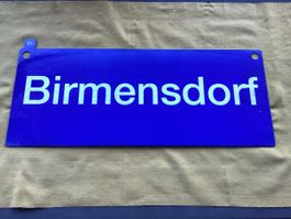 Originales SBB/CFF/FFS-Metallschild, Birmensdorf/Rapperswil