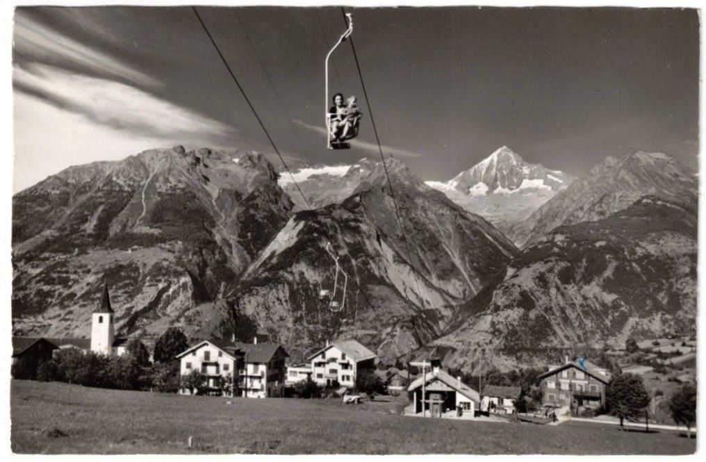 Ansichtskarten: Unterbäch - Sessellift Brandalp – Gebraucht aus Binningen von Mountainrider