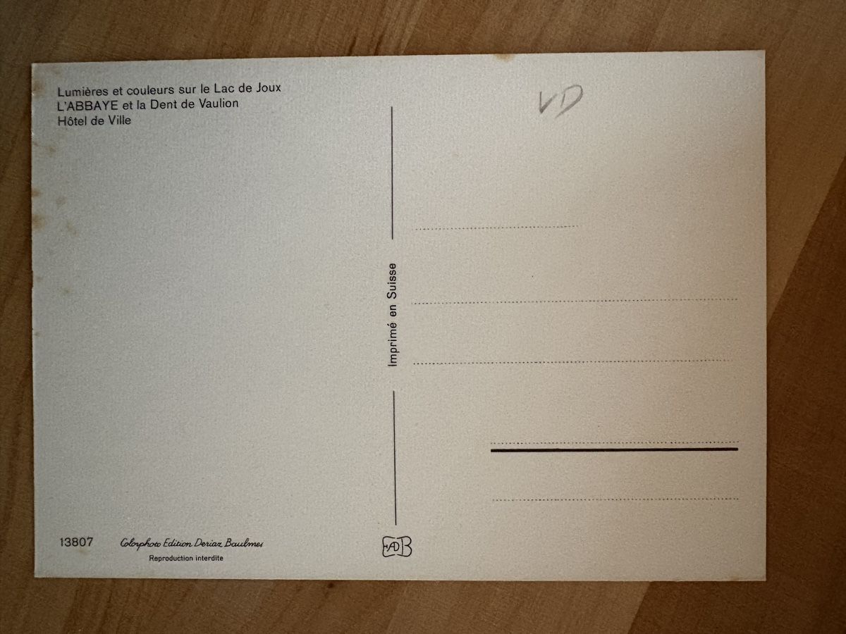 Cartoline postali: AK von L'Abbaye – Usato da Rümlang venduto da Kartenpost1 1
