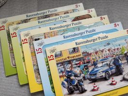 5 x Puzzle von Ravensburger für 3+