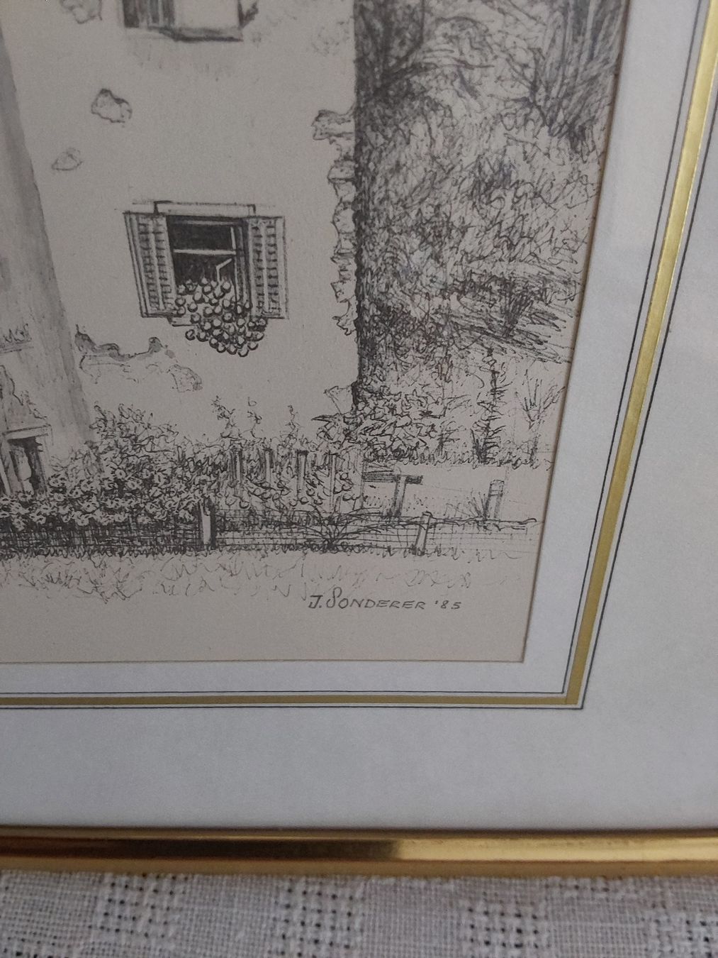 Dipinti: J. Sonderer mit Goldrahmen31x38cm. – Usato da Steinach venduto da Chilli1957 1