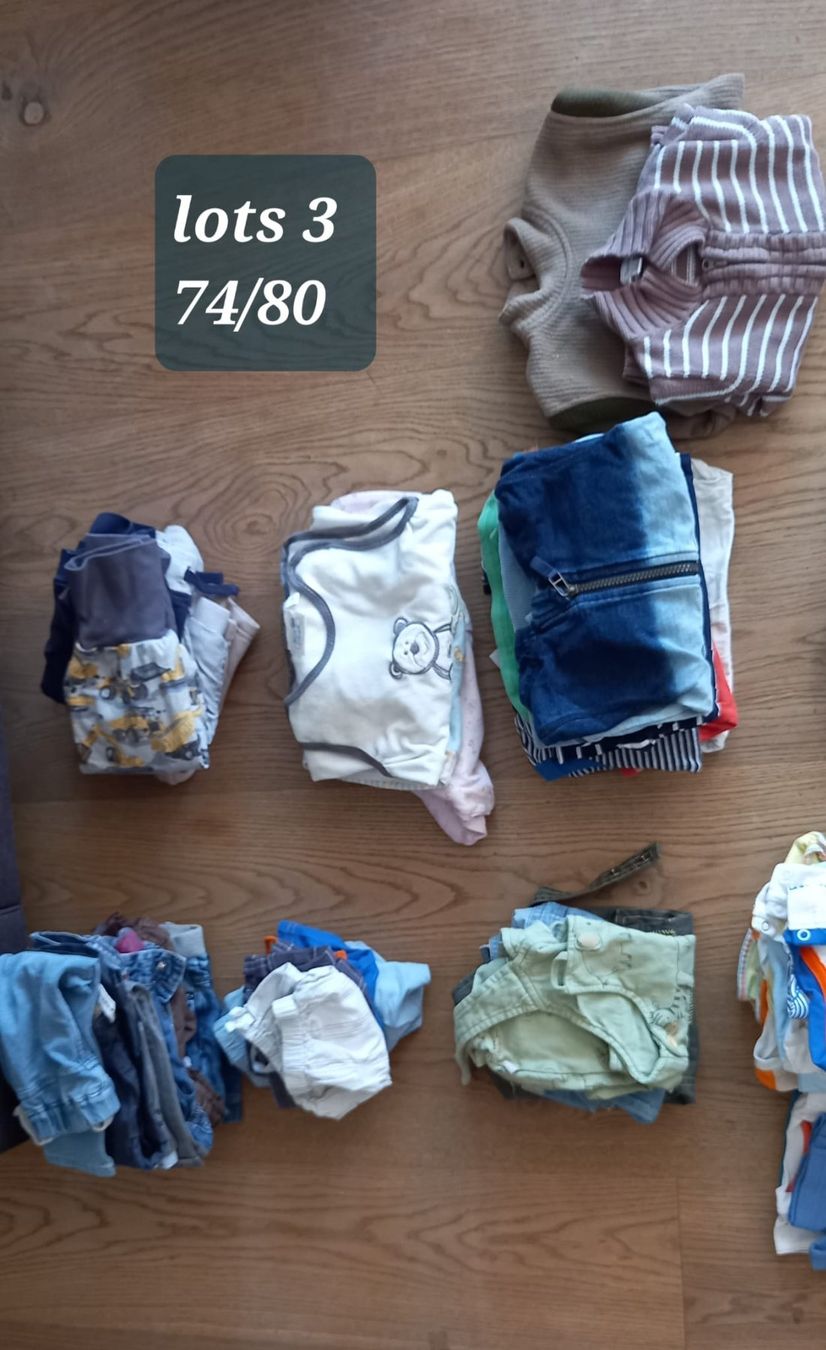 Lotti & Set di vestiti: Lots habits bébé 74/80 – Usato da Tramelan venduto da guidou2048