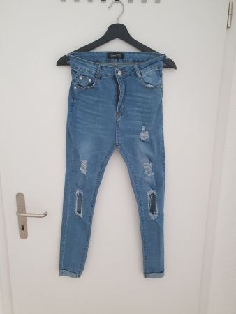 Denim Wise Ripped Jeans Gr. 36 | Skinny mit Stretch Top