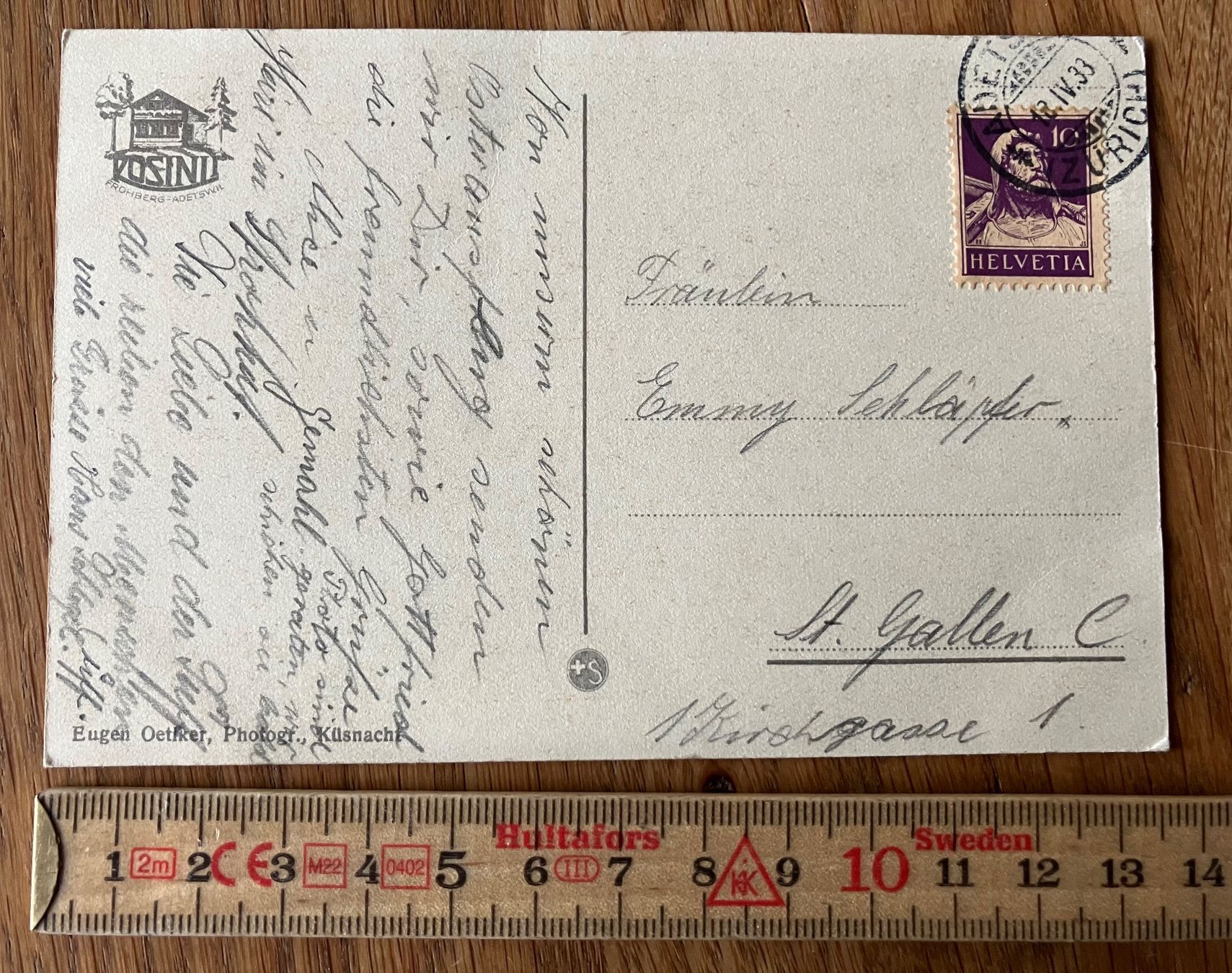 Cartoline postali: Ansichtskarte Zürich – Usato da Waldstatt venduto da breitaxt 1