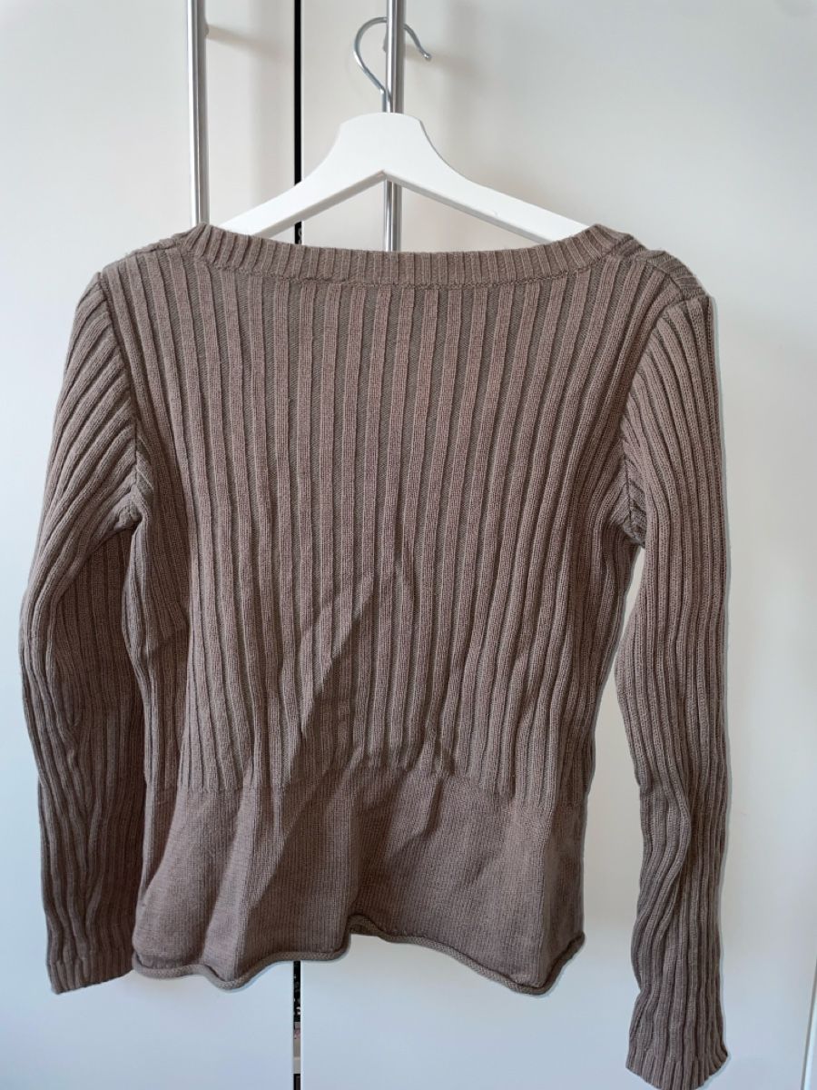 Pulls & Sweat-shirts: Brauner Rippenpullover Gr. M Damen Strickpulli Herbst Winter – D'occasion à Biberstein par koempossible 1