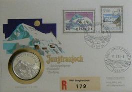 Numisbrief Jungfraujoch Feinsilbermünze 999.9