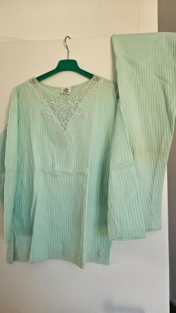 Pigiama 2 pezzi verde acqua cotone tg.M - 40/42