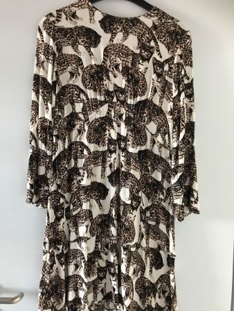 ANIMAL PRINT HERBST-KLEID GR 38