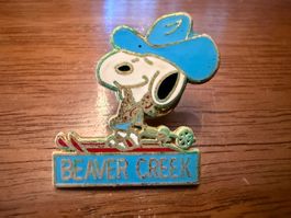 Snoopy Pin Beaver Creek Skifahrer gebraucht guter Zustand