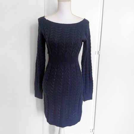 SHEIN Robe Bleue Manches Longues - Taille S