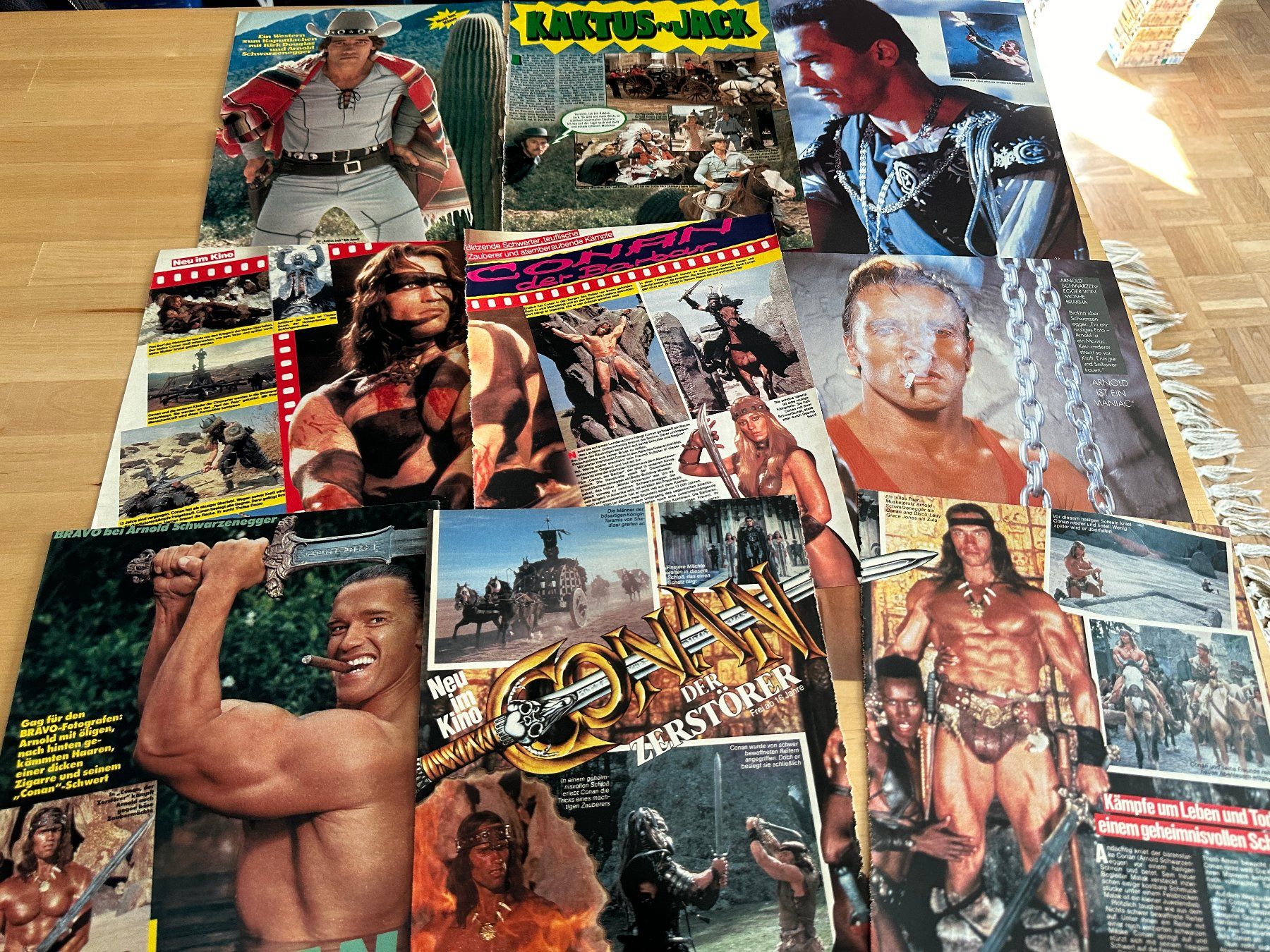 Riviste & Magazine: ARNOLD SCHWARZENEGGER TERMINATOR rare Berichte + Poster 80's – Usato da Basel venduto da Partridge 1