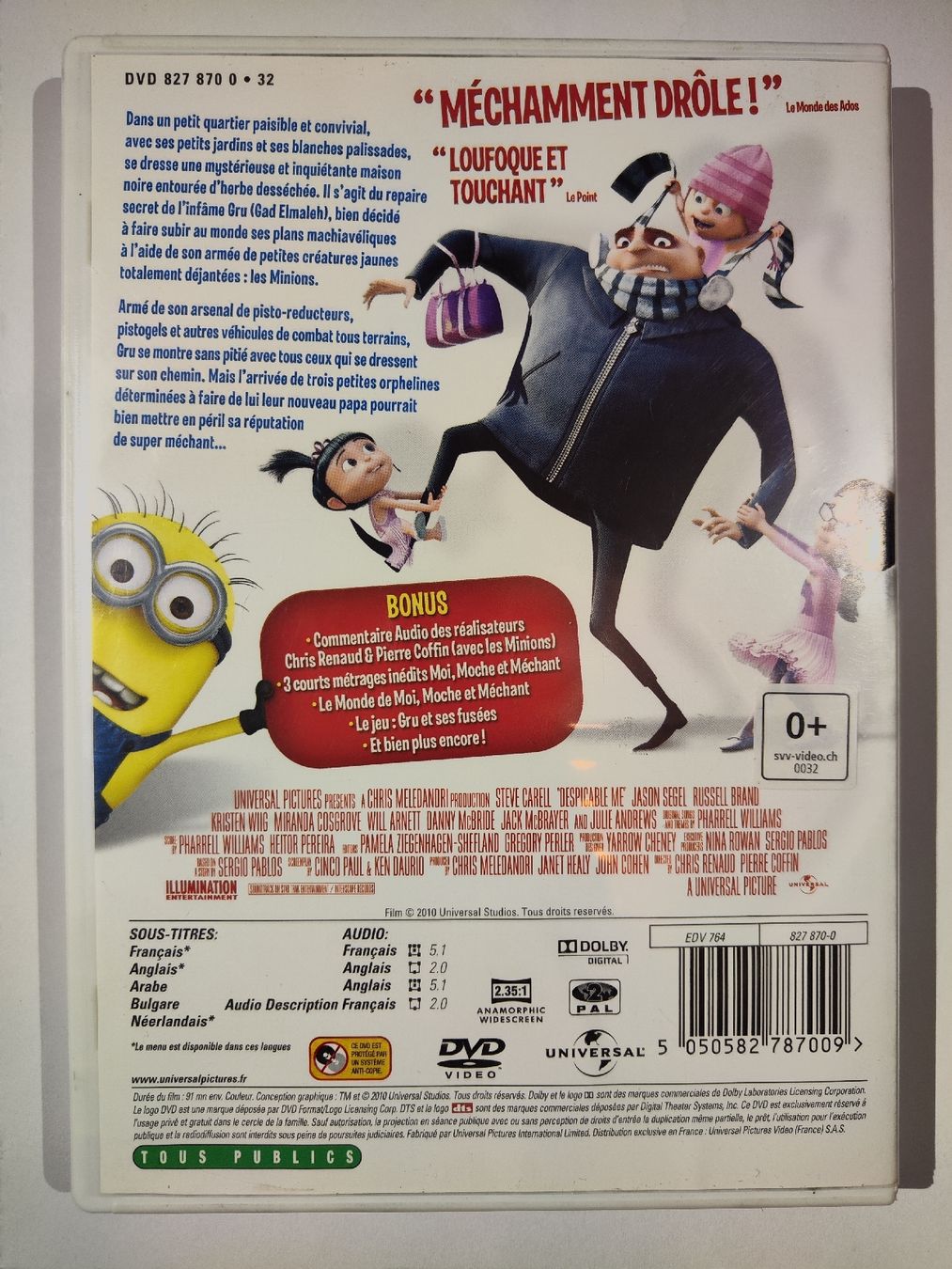 Tutti i DVDs: DVD - Moi, moche et méchant – Usato da Commugny venduto da Teksen 1