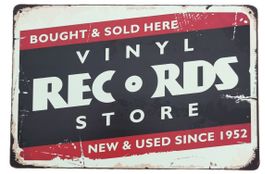 VINYL RECORDS STORE  - Blechschild  (neu/OVP)