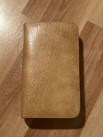 Vintage Reise Necessaire/Kulturbeutel Braun 15x26cm